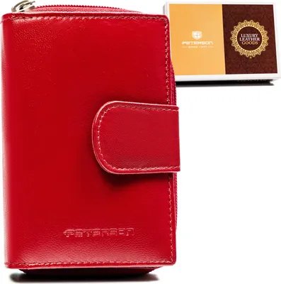 Obrázek produktu pro Peterson dámská kožená peněženka RFID červená 12,5x9 cm