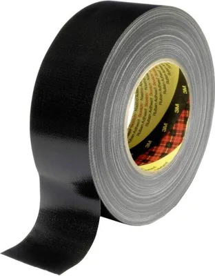 Produktbild von 3M Scotch Gewebe-Klebeband 389, 25 mm x 50 m, schwarz hohe Dauerhaltekraft, von Hand abreißbar (389S25)