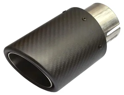 Productafbeelding van Auspuffrohr Matt Carbon RVS - Ø 76 mm