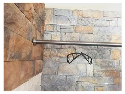 Produktbild von Garderobenstange aus Edelstahl 175 cm, 33,7 mm, V2A