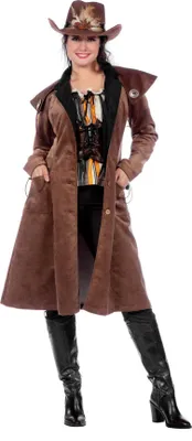 Produktbild von Authentischer Western Mantel "Jane" für Damen | Braun - Cowgirl Größe: 38