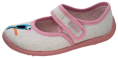 Immagine prodotto di Scarpa da casa a ballerina con velcro, modello "papagallo", della marca Fischer, adatta a piedi stretti, per bambine