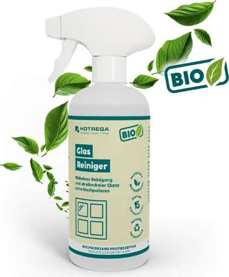 Produktbild von HOTREGA  Glas-Reiniger 500ml Bioreiniger, Spiegelreiniger, Fensterreiniger, Fliesenreiniger, Kunststoffreiniger