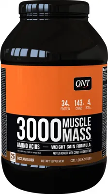 Produktbild von QNT 3000 Muscle Mass (1,3kg) Chocolate - Gewichtszunahme - Ohne Kreatin