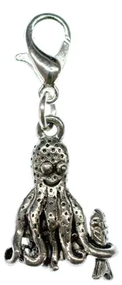 Produktbild von Krake Oktopus Tintenfisch Charm Anhänger Bettelarmband Miniblings silber
