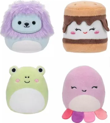 Produktbild von Squishville Mini Squishmallows Plüschfiguren 4er-Pack B 5 cm