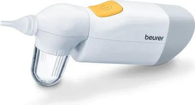 Produktbild von BEURER Nasensauger 2 Silikonaufsätze 500mmHg 75dB 2x1.5V ws-gr-ge NA 20