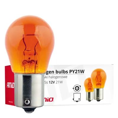 Obrázok produktu pre AMiO Halogénové žiarovky PY21W BAU15s 12V 21W AMBER