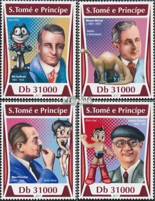 Produktbild von Briefmarken Sao Tome e Principe 2017 Mi 7304-7307 (kompl. Ausgabe) postfrisch Karikaturen