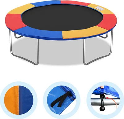 Produktbild von Jopassy Trampolin Randabdeckung, 244 cm Farbig Federabdeckung, Randschutz, Sicherheitsmatte, UV-resistent, reissfestes Trampolinzubehör Trampolin-Zubehör