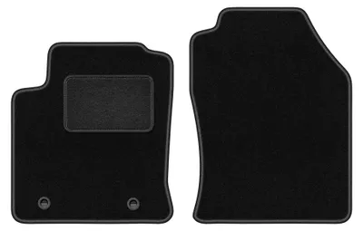 Productafbeelding van Velours voormatten voor Ford Focus MK1 (przed liftem) 1998-2001 (hatchback/sedan/stationwagen) – 2-delig, zwart, op maat – Wielganizator LUX