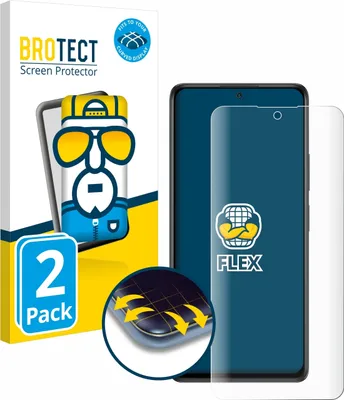 Produktbild von 2x BROTECT Fullscreen Schutzfolie für Xiaomi Redmi Note 10 Pro / Max Displayschutz Folie Fullcover Klar Transparent
