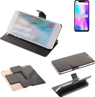 Produktbild von K-S-Trade Schutzhülle kompatibel mit Vernee M7 2018 Schutzhülle Flip Cover Klapphülle Wallet Case Slim Handyhülle bookstyle schwarz