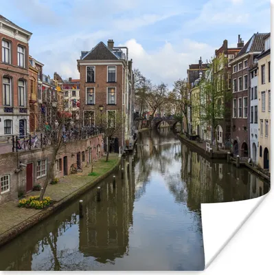Produktbild von MuchoWow® Poster Architektur - Utrecht - Kanal 50x50 cm - Wohnzimmerdekoration