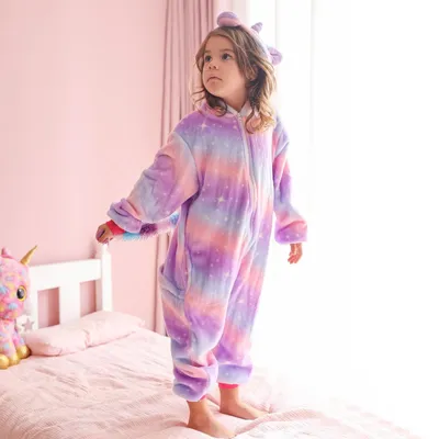 Imagen del producto de Omgoods - Pijama de unicornio para niñas, de 2 a 10 años