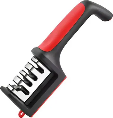Immagine prodotto di Moderno affilacoltelli da cucina rosso - design elegante per un taglio preciso