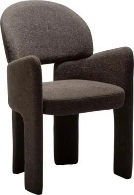 Immagine prodotto di (Set di 2) Sedia da pranzo Aole Dan-Form con braccioli Bouclé marrone.