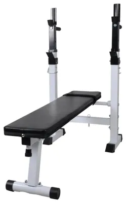 Obrázok produktu pre vidaXL Posilňovacia lavica s policou, činka a sada činiek 120 kg