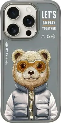 Produktbild von Nimmy Iphone 16 Pro 6.3 Hülle Grau/Grau Cool&Cute 2.0 Bear