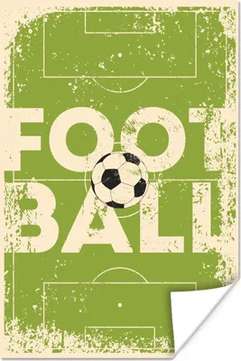Produktbild von MuchoWow® Poster Zitate - Fußball - Sport - Vintage 60x90 cm - Wanddekoration