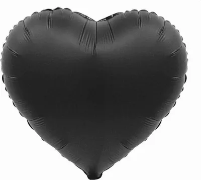 Produktbild von Folienballon - Herz, Mattschwarz, 46 cm