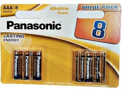 Produktbild von Panasonic - Alkaline-Batterie Aaa Lr03, Bronze, 8 Stück Im Blister