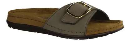 Produktbild von Rohde 5875-61 Damenpantolette, Leder, Olive, Weichbettung, mittlere Weite - Damenschuhe Pantolette /  Zehentrenner, Grau, leder