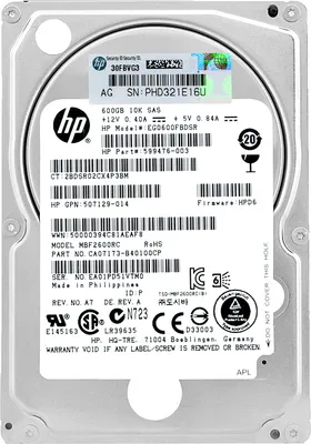 Produktbild von Festplatte HP EG0600FBDSR 600Gb 10000Rpm Sas II 2.5'' Zoll 599476-003