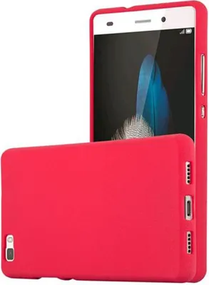 Produktbild von Cadorabo Schutzhülle für Huawei P8 LITE 2015 Hülle in Rot Handyhülle TPU Etui Cover Case
