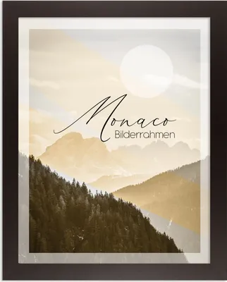Produktbild von Bilderrahmen Monaco - 60x80 cm, Braun Nachbildung, 1 mm Kunstglas klar