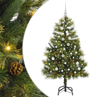 Obrázek produktu pro vidaXL Umělý skládací vánoční stromek se šiškami 150 cm