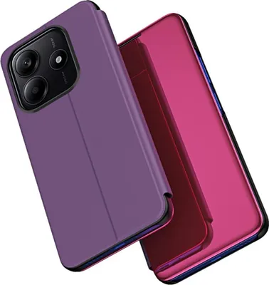 Obrázok produktu pre Puzdro pre Xiaomi Redmi Note 14 5G - Knižkové puzdro Phonesta Smart View Mirror - Fialová