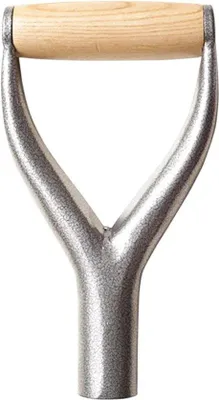 Produktbild von Metallene Grabenhandgriffe 122mm Holzgriff für Garten
