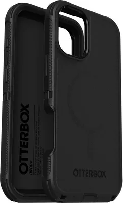 Produktbild von OtterBox Defender Hülle für Apple iPhone 16 Plus Smartphone - Texturiert - Schwarz - 1 Paket - Retail - Resistent gegen Beschädigungen, Sturzsicher, Stoßdämfpend, Stoßfest, Staubfest, Schmutzabweisend - Plastik - Kann drahtlos geladen werden