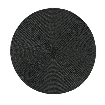 Produktbild von Tischset 4er Set rund 35 cm Ø Platzset abwaschbar Platzdeckchen geflochtene Optik