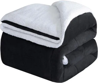 Produktbild von Famanu Fleece-Decke Sherpa - Dickes Flanell Winterplaid, Zart, Flauschig & Warm für Bett & Sofa