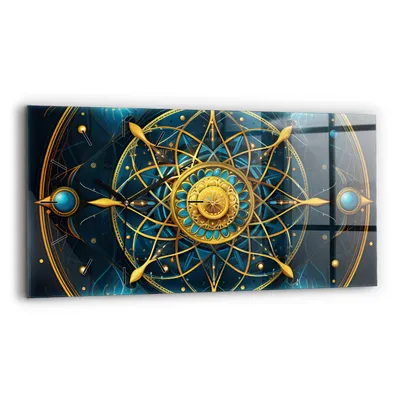 Produktbild von Wallfluent Wanduhr – Stilles Quarzuhrwerk - Uhr Dekoration Wohnzimmer Schlafzimmer Küche - Zifferblatt mit Strichen - schwarze Zeiger - 60x30 cm - Horoskopische Uhr