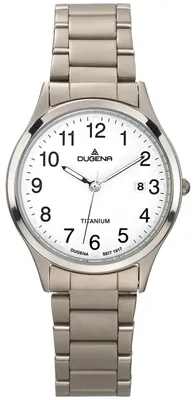 Produktbild von Dugena Herren-Uhr Semper Weiß Analog Quarz Titan-Armband 4460328