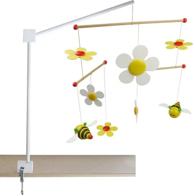 Produktbild von XL Mobile Halterung für Babybett 100% Naturholz mit süssem Babymobile SUM SUM