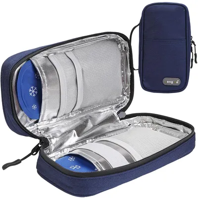Produktbild von Insulin Kühltasche mit 2 Gelartigen Kühlpacks für Medikamente