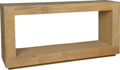 Image de Meuble bas de 210 x 100 cm en bois d'acacia massif, style Varmland, résistant aux intempéries