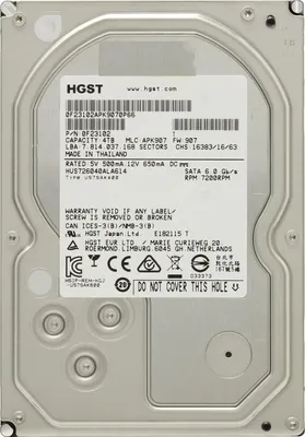 Produktbild von HGST 0F23102 Ultrastar 7K6000 4TB int HDD 3.5' SATA 6Gb/s 7200RPM 128MB HUS726040ALA614