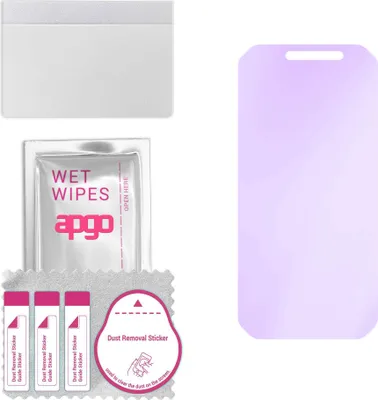 Produktbild von apgo Hybrid Schutzglas, kompatibel mit Doogee S40, Anti-Blue, 9H Härte, toller Ersatz für Hartglas, kratzfester Displayschutzglas, Displayschutz, Full Glue