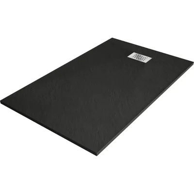 Obrázek produktu pro Mexen Hugo obdélníkový sprchový kout SMC 150 x 80 cm, černý, kryt inox - 42708015-X