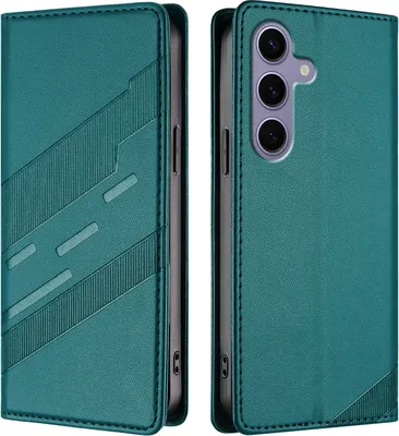 Obrázek produktu pro Pouzdro pro Samsung Galaxy S24 FE,Polyuretankožené peněženkové pouzdro s přihrádkou na karty a funkcí stojánku Grün