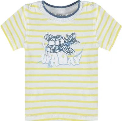Produktbild von Kanz T-Shirt 1/4 Arm weiß/gelb gestreift Gr. 56