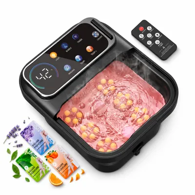 Immagine prodotto di Zenergy Pediluvio Automatico - Incl. 3xda Bagno - Massaggio - Riscaldamento - Bolle - Pediluvio Elettrico - Pieghevole -  35°C a 48°C