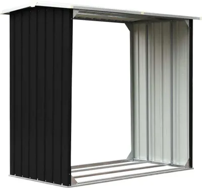 Immagine prodotto di vidaXL Deposito per legna da ardere Acciaio zincato 172x91x154 cm Antracite