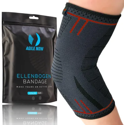 Produktbild von AGILE NOW Ellenbogenbandage Basic, Rot, Größe L