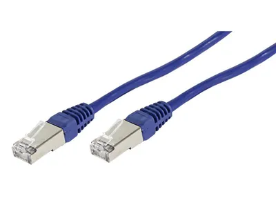 Produktbild von CAT 6 Patchkabel, S/FTP (PiMF), blau Kupferkaschierter Aluminiumleiter (CCA)